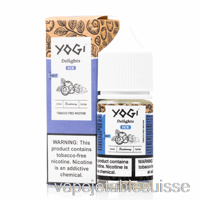 Sels De Glace Aux Myrtilles Vape Suisse - Délices Yogi - 30ml 50mg Promo